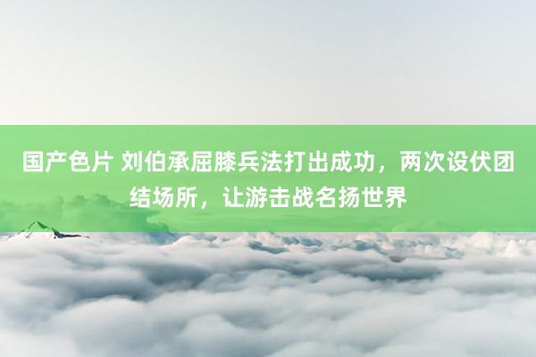 国产色片 刘伯承屈膝兵法打出成功，两次设伏团结场所，让游击战名扬世界