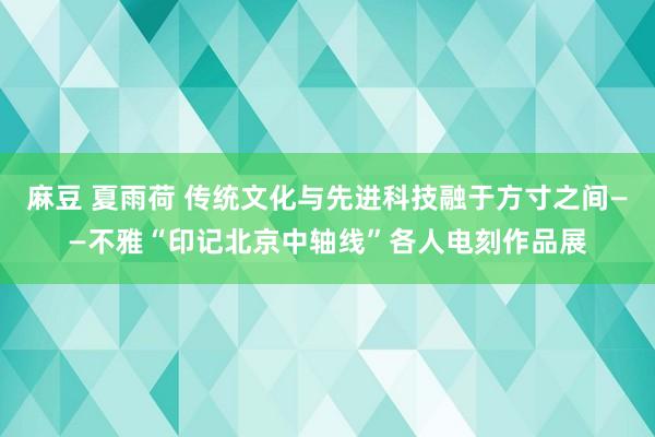 麻豆 夏雨荷 传统文化与先进科技融于方寸之间——不雅“印记北京中轴线”各人电刻作品展