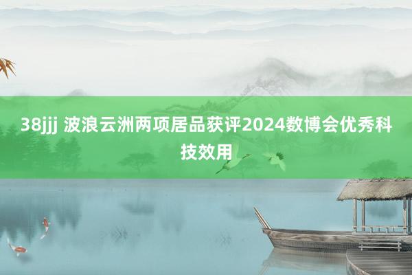 38jjj 波浪云洲两项居品获评2024数博会优秀科技效用