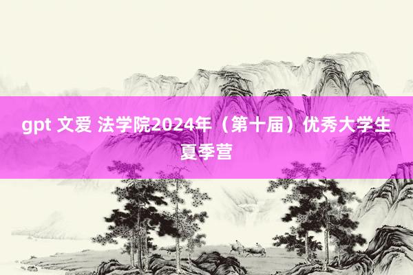 gpt 文爱 法学院2024年（第十届）优秀大学生夏季营